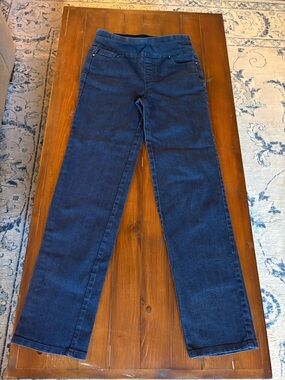 Sz 4 pull on jeggings Denim & Co Women’s Dark Blue Stretch Jeans, flat front